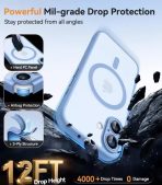 Funda magnética translúcida mate a prueba de golpes para iPhone 17 16 15 14 13 12 11 Pro Max Plus para cubierta de carga inalámbrica Magsafe - Imagen 5