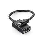 Adaptador OTG USB a V8 Hembra GENERICO, Negro