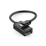 Adaptador OTG USB a V8 Hembra GENERICO, Negro
