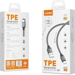 LDNIO LS441 Lightning 2.4A Fast charging Data Cable 1M Length - Gray